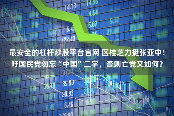 最安全的杠杆炒股平台官网 区桂芝力挺张亚中！吁国民党勿忘“中国”二字，否则亡党又如何？
