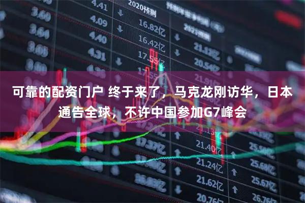 可靠的配资门户 终于来了，马克龙刚访华，日本通告全球，不许中国参加G7峰会
